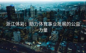 浙江体彩：助力体育事业发展的公益力量