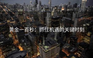 黄金一百秒：抓住机遇的关键时刻