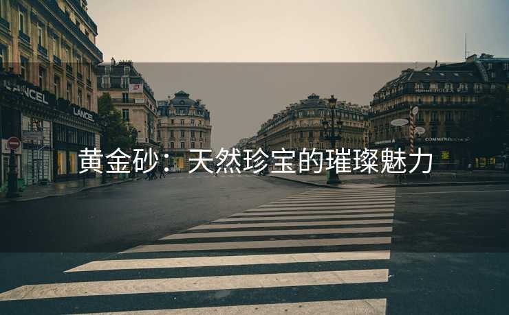 黄金砂：天然珍宝的璀璨魅力
