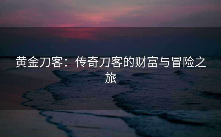 黄金刀客：传奇刀客的财富与冒险之旅