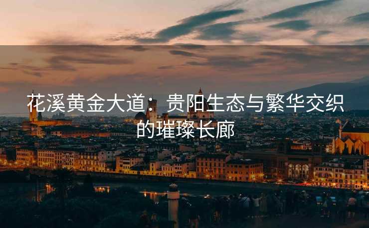 花溪黄金大道：贵阳生态与繁华交织的璀璨长廊
