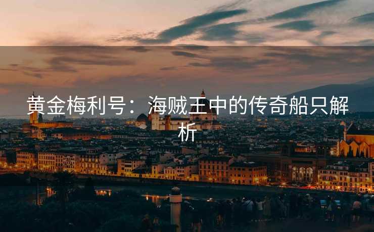 黄金梅利号：海贼王中的传奇船只解析