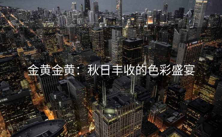 金黄金黄：秋日丰收的色彩盛宴