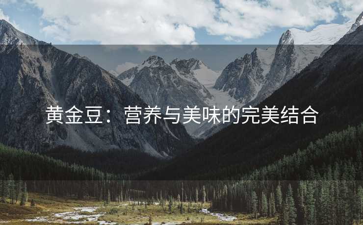 黄金豆：营养与美味的完美结合