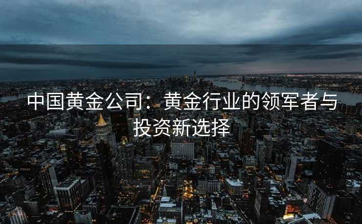 中国黄金公司：黄金行业的领军者与投资新选择