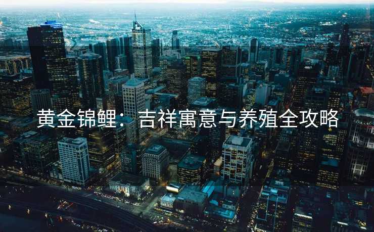 黄金锦鲤：吉祥寓意与养殖全攻略
