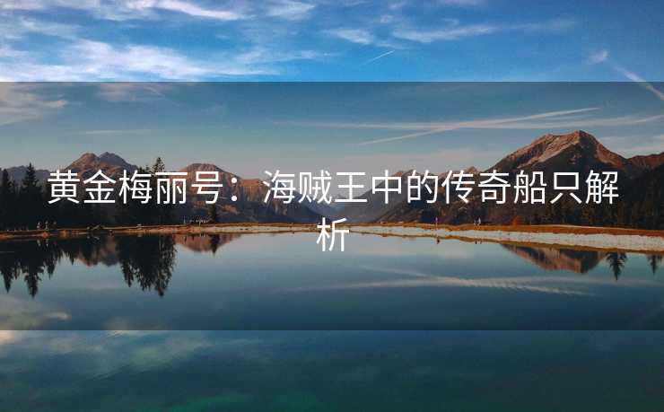 黄金梅丽号：海贼王中的传奇船只解析