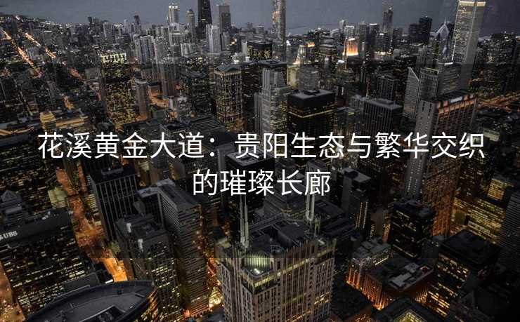 花溪黄金大道：贵阳生态与繁华交织的璀璨长廊