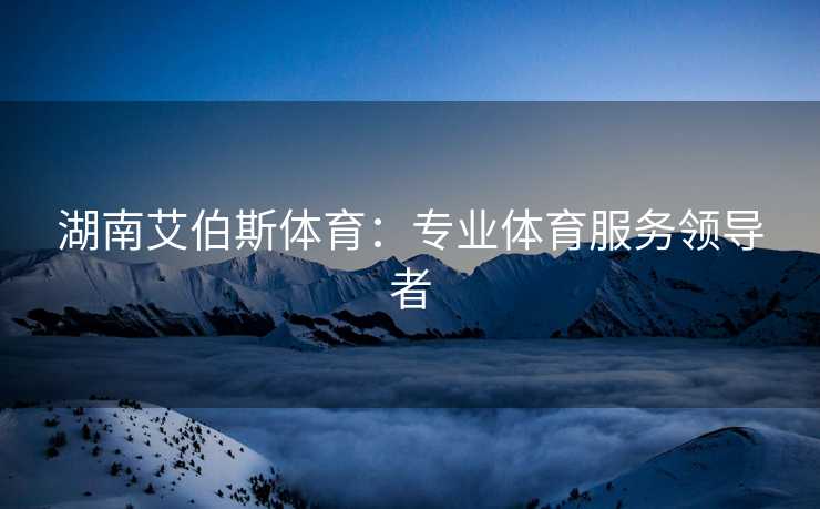湖南艾伯斯体育：专业体育服务领导者
