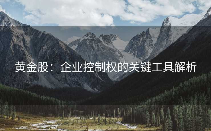 黄金股：企业控制权的关键工具解析