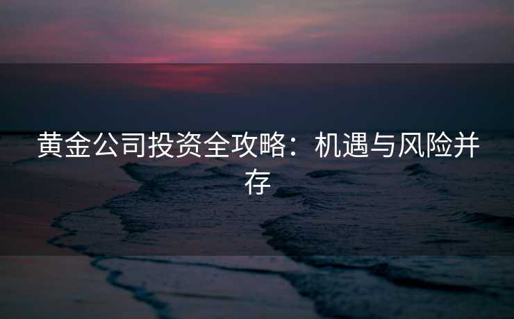 黄金公司投资全攻略：机遇与风险并存