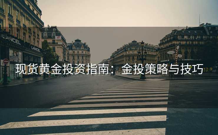 现货黄金投资指南：金投策略与技巧