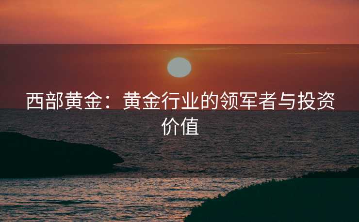 西部黄金：黄金行业的领军者与投资价值