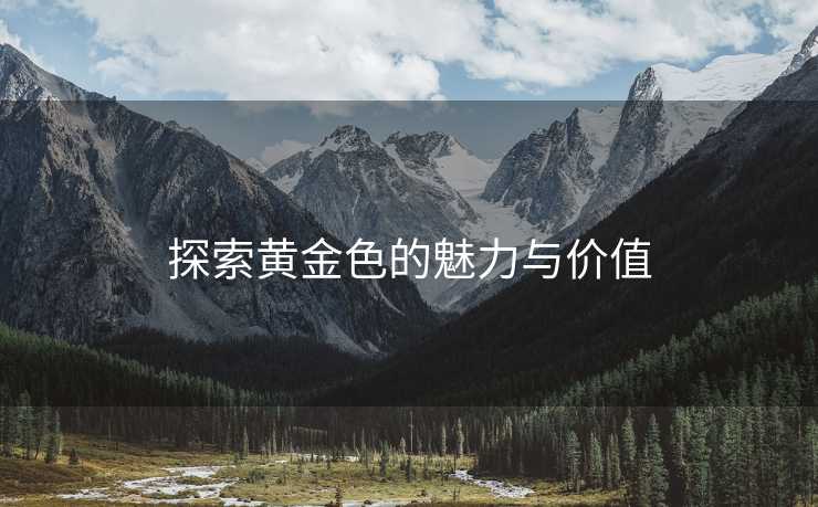 探索黄金色的魅力与价值