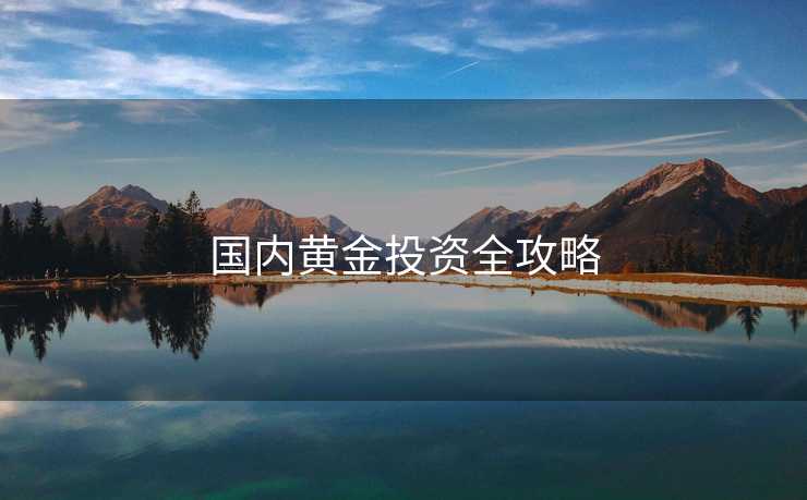国内黄金投资全攻略
