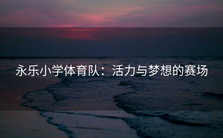 永乐小学体育队：活力与梦想的赛场