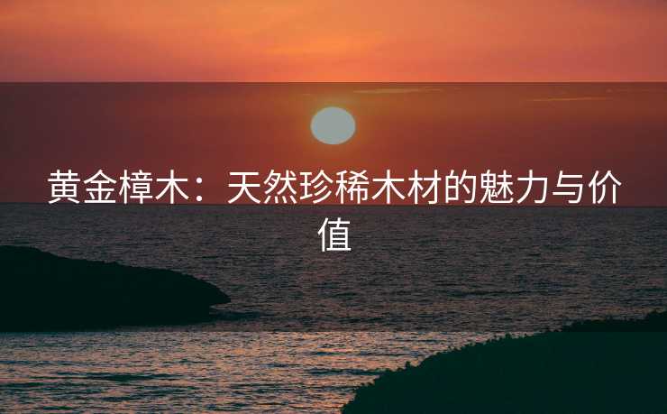 黄金樟木：天然珍稀木材的魅力与价值
