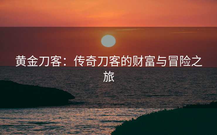黄金刀客：传奇刀客的财富与冒险之旅