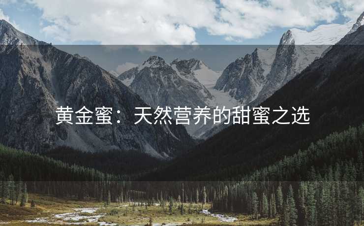 黄金蜜：天然营养的甜蜜之选