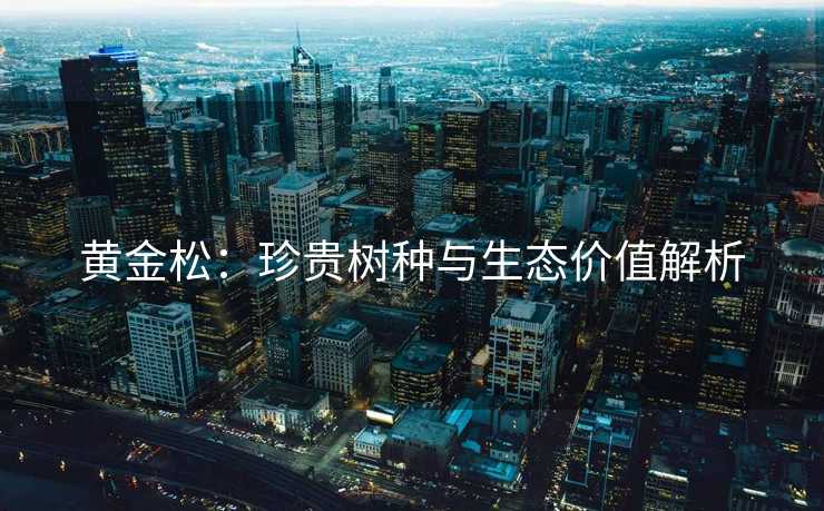 黄金松：珍贵树种与生态价值解析