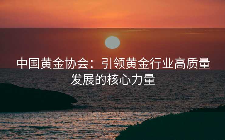 中国黄金协会：引领黄金行业高质量发展的核心力量