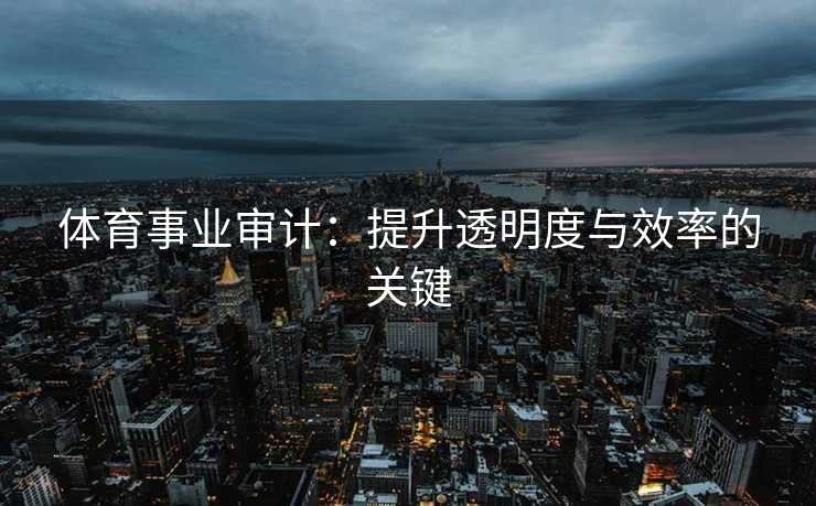 体育事业审计：提升透明度与效率的关键