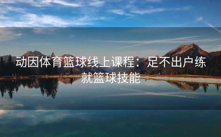 动因体育篮球线上课程：足不出户练就篮球技能