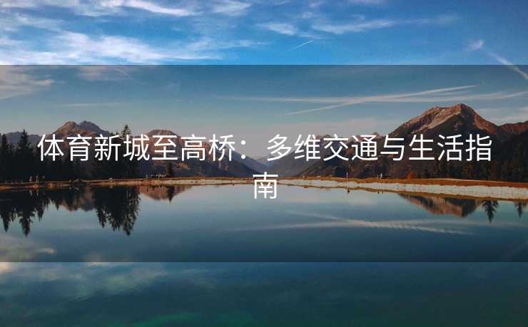 体育新城至高桥：多维交通与生活指南
