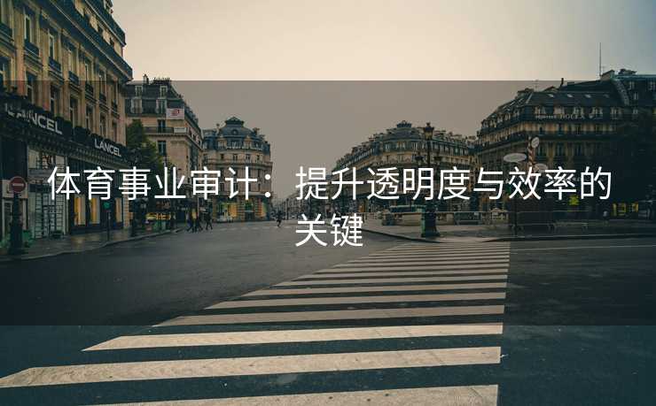 体育事业审计：提升透明度与效率的关键