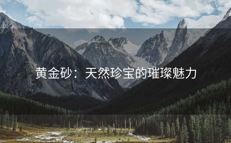 黄金砂：天然珍宝的璀璨魅力