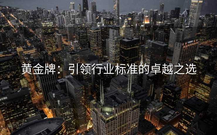 黄金牌：引领行业标准的卓越之选