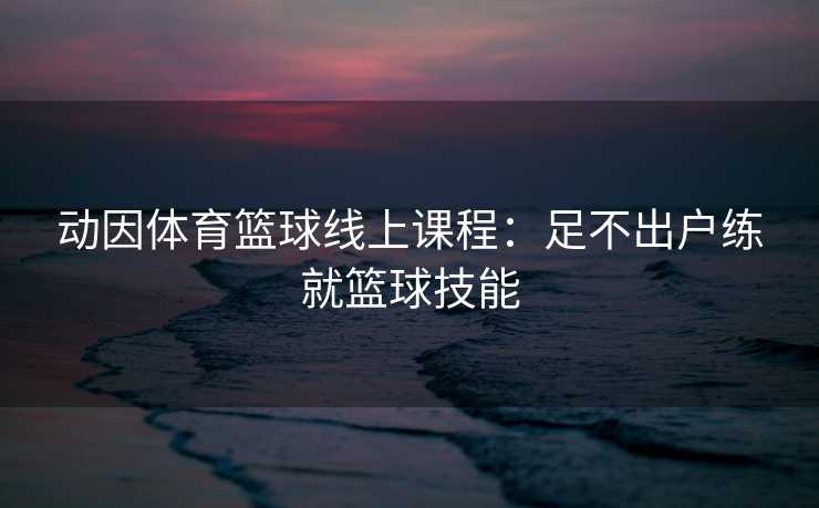 动因体育篮球线上课程：足不出户练就篮球技能