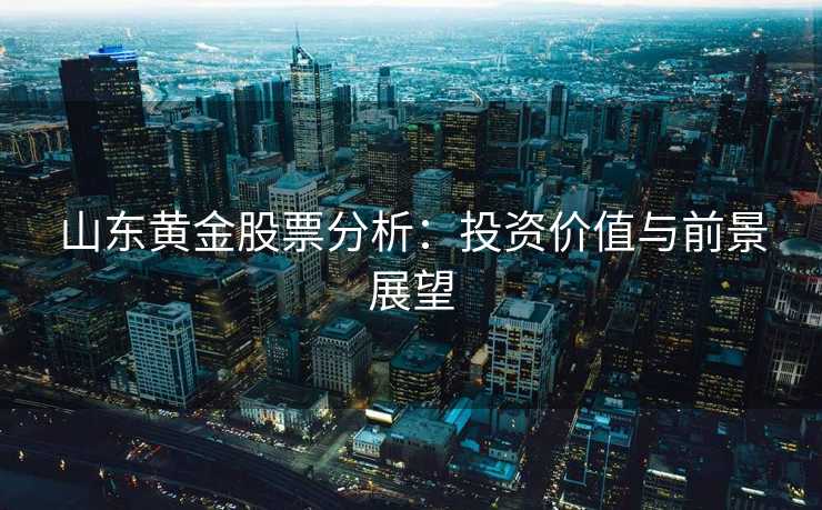 山东黄金股票分析：投资价值与前景展望
