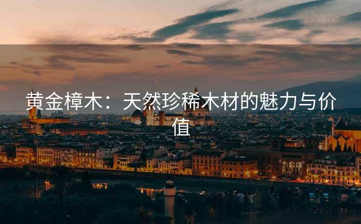 黄金樟木：天然珍稀木材的魅力与价值