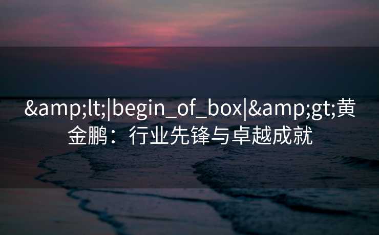 &lt;|begin_of_box|&gt;黄金鹏：行业先锋与卓越成就