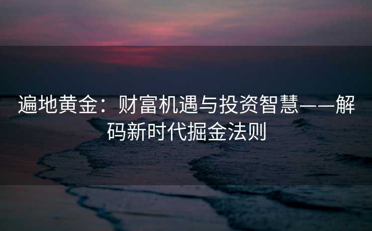 遍地黄金:财富机遇与投资智慧——解码新时代掘金法则 遍地黄金:财富机遇与投资智慧——解码新时代掘金法则