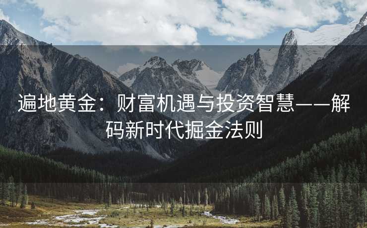 遍地黄金:财富机遇与投资智慧——解码新时代掘金法则 遍地黄金:财富机遇与投资智慧——解码新时代掘金法则