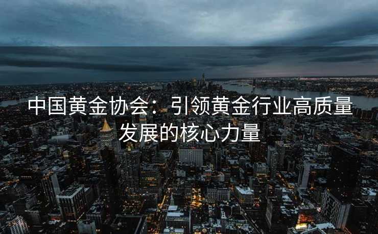 中国黄金协会：引领黄金行业高质量发展的核心力量