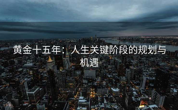 黄金十五年：人生关键阶段的规划与机遇
