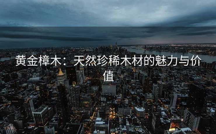 黄金樟木：天然珍稀木材的魅力与价值