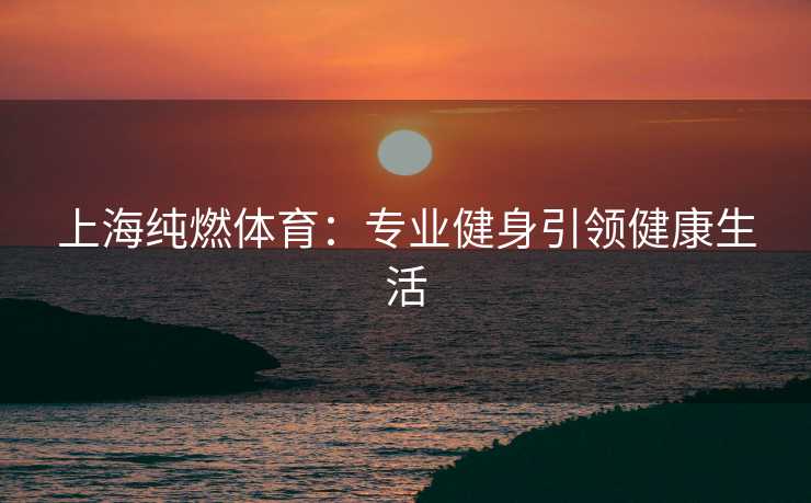 上海纯燃体育：专业健身引领健康生活
