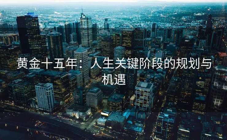 黄金十五年：人生关键阶段的规划与机遇