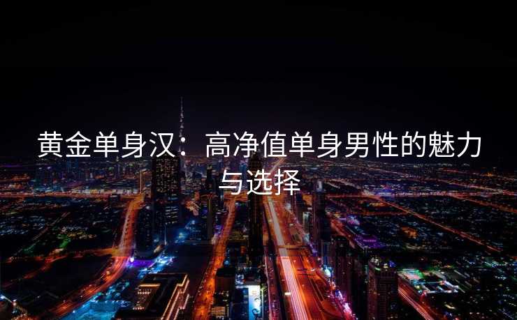 黄金单身汉：高净值单身男性的魅力与选择