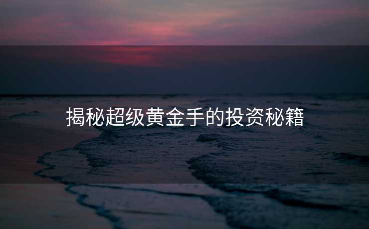 揭秘超级黄金手的投资秘籍