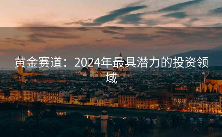 黄金赛道：2024年最具潜力的投资领域