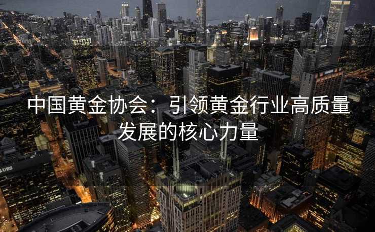 中国黄金协会：引领黄金行业高质量发展的核心力量