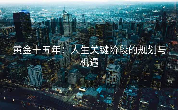 黄金十五年：人生关键阶段的规划与机遇