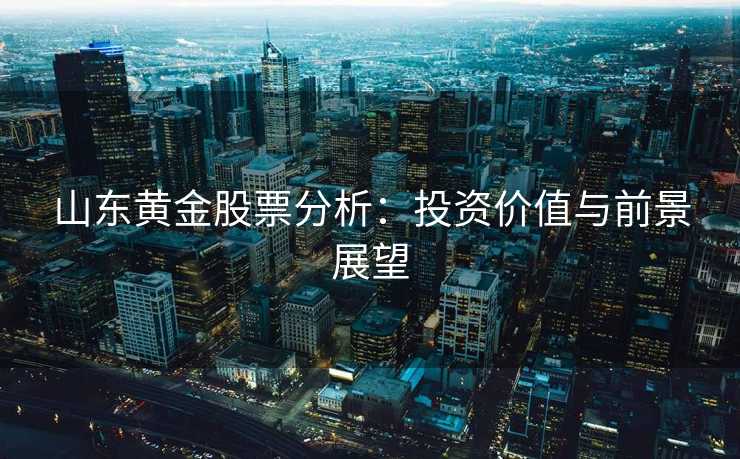 山东黄金股票分析：投资价值与前景展望